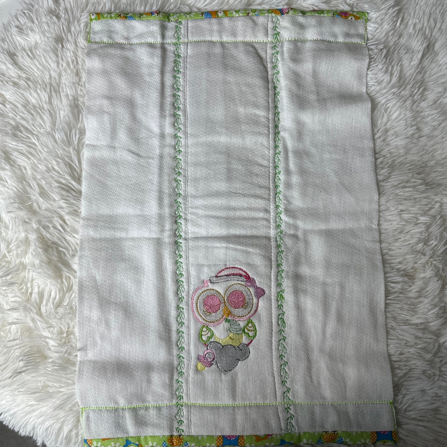 Baby owl Baby Burp Cloth