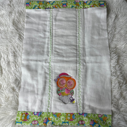 Baby owl Baby Burp Cloth