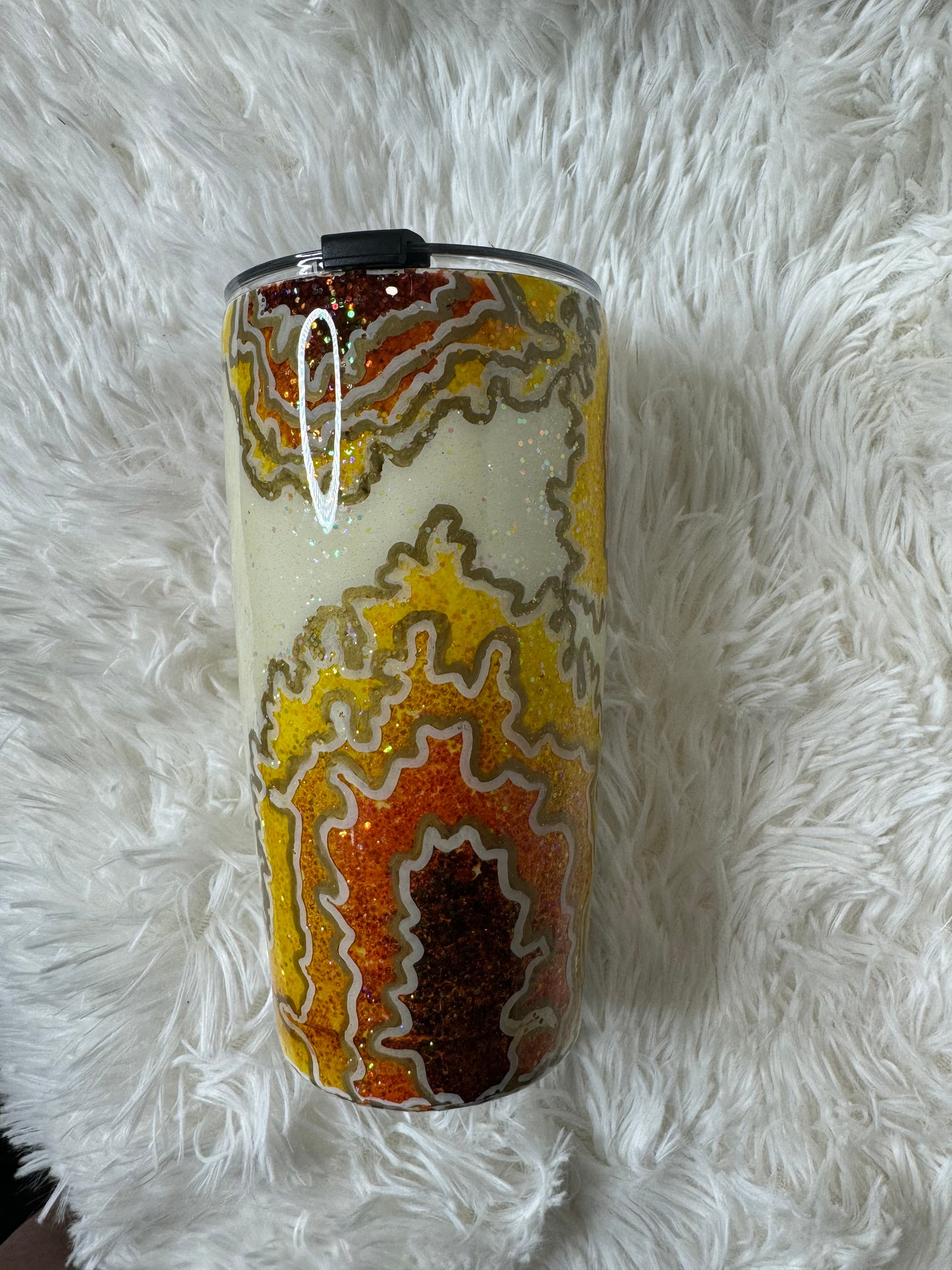 Agate stone tumbler stainless steel 20oz