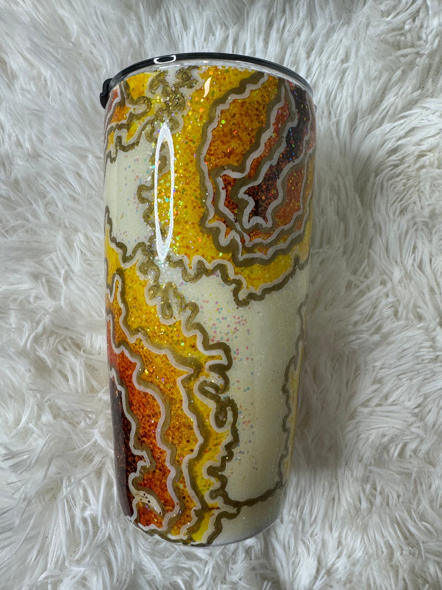 Agate stone tumbler stainless steel 20oz