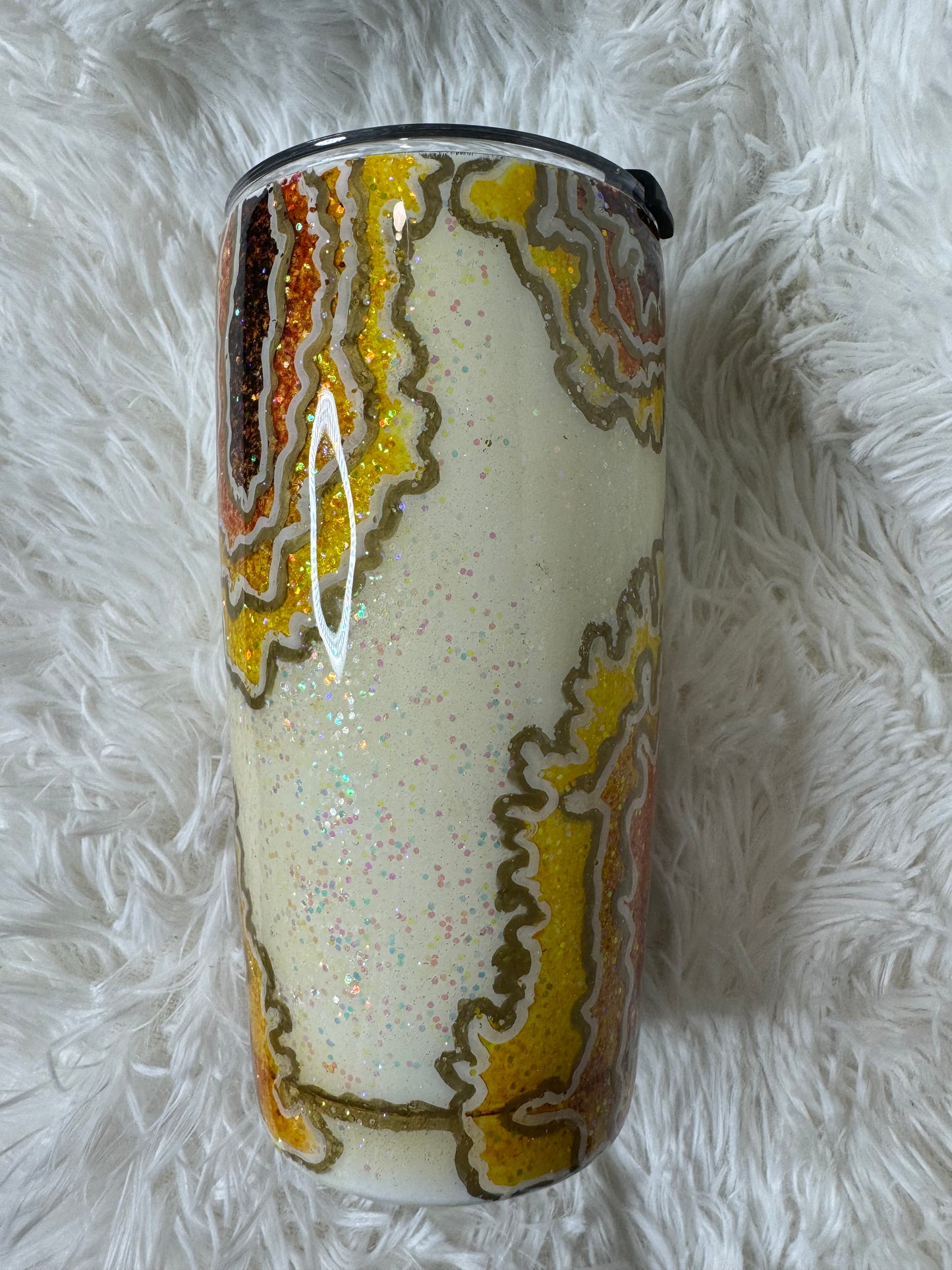 Agate stone tumbler stainless steel 20oz