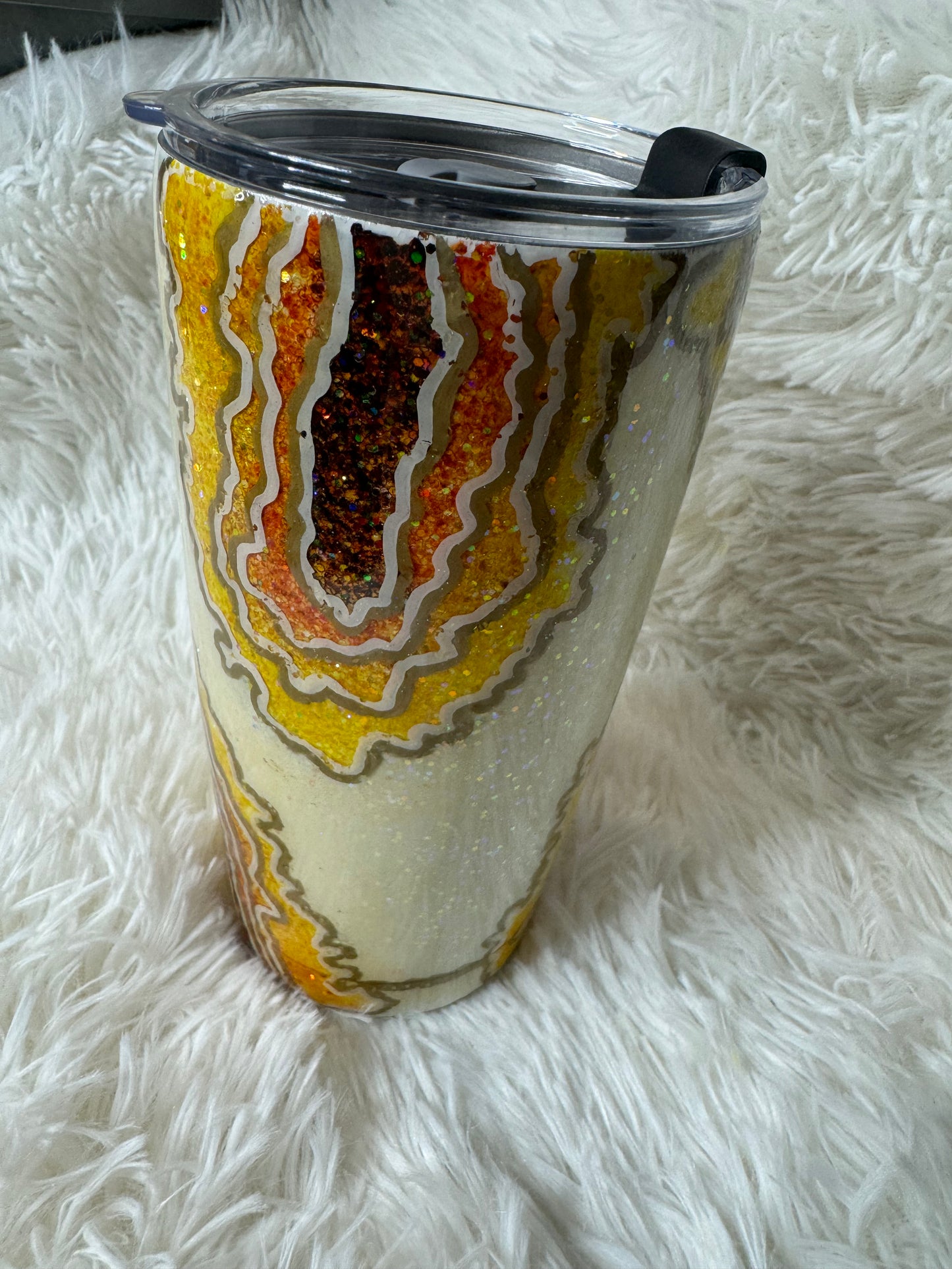 Agate stone tumbler stainless steel 20oz